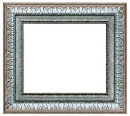 Old style silver frame isolated on a white background