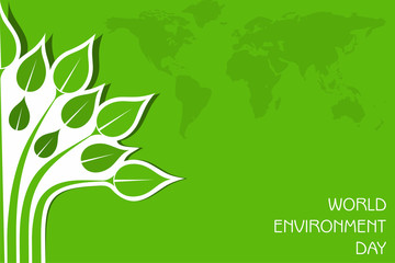World Environment day concept logo design - 5th June World Environment day Awareness Idea Campaign.