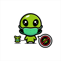 Alien vector design using a mask
