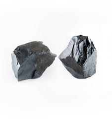Iron ore isolated on the white background. Iron ore are rocks and minerals from which metallic iron can be extracted economically.