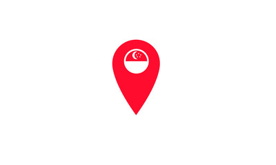 Singapore Location pin map navigation label symbol