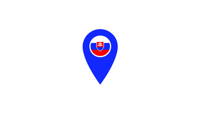 Slovakia Location pin map navigation label symbol