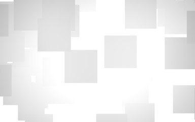 White abstract background. Misty backdrop with grey squares. 3D illustration