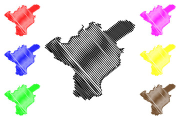 Balikesir City (Republic of Turkey, Marmara Region) map vector illustration, scribble sketch City of Balikesir map