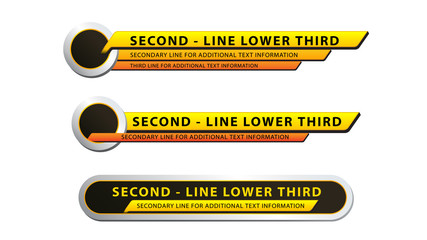 Vector  lower third or television news bar design template isolated on white background