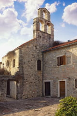 Fototapeta na wymiar Montenegro. Churches of Old Town of Budva. Church of Santa Maria in Punta