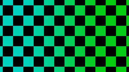 Cyan & green checker board,New chess board abstract background