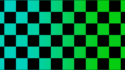 Cyan & green checker board,New chess board abstract background