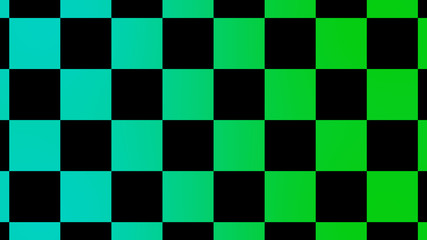 Cyan & green checker board,New chess board abstract background