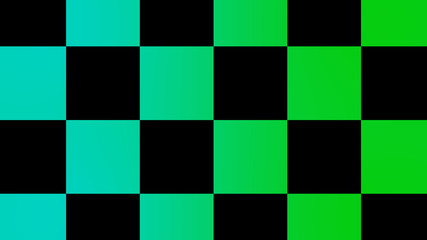 Cyan & green checker board,New chess board abstract background