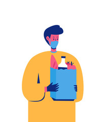 Safe delivery concept. Vector illustration.