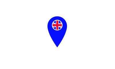 United Kingdom Location pin map navigation label symbol