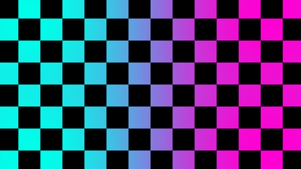 New pink & cyan checker board abstract background