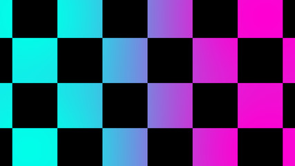 New pink & cyan checker board abstract background