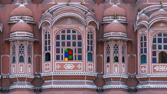 Hawa Mahal, in english The Palace of Winds or The Palace of Breeze. Palace in Jaipur, The Pink City, India, Asia