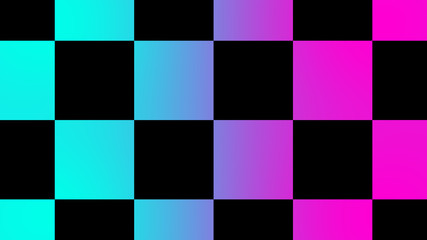 New pink & cyan checker board abstract background