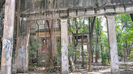old ruins in the city