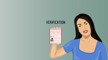 The photo with the passport in the background of your computer, to verify