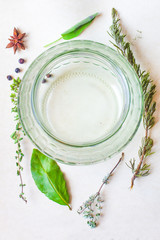 aromatic herbs - sage, rosemary, bay leaf, basil, oregano, mint, thyme, cloves, anise