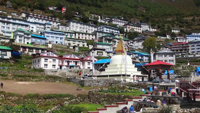 Namche Bazaar town, on the way to Everest Base Camp, Nepal
