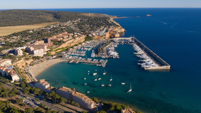 Aerial View Of Port Adriano In Mallorca