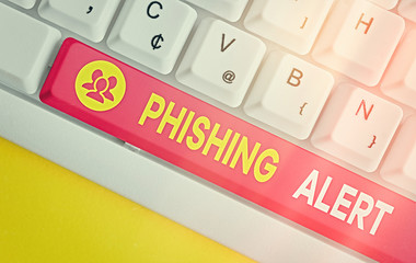 Word writing text Phishing Alert. Business photo showcasing aware to fraudulent attempt to obtain...