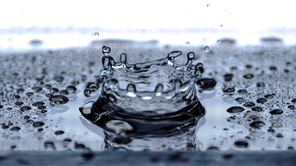 water drop splash macro photography