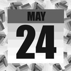 May 24 icon. For planning important day. Banner for holidays and special days. Twenty-fourth of may. Illustration.