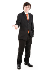 Businessmann präsentiert