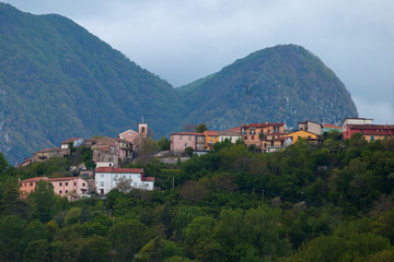 Fototapeta na wymiar village on the mountain, San Felice, Capriglia Irpina, Avellino