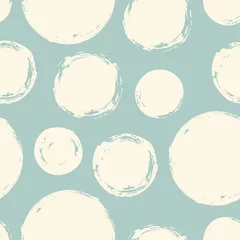 Gordijnen Naadloos patroon met handgeschilderde inktcirkels © str33tcat