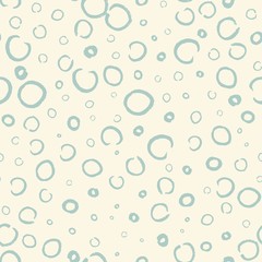 Seamless pattern with hand painted ink circles