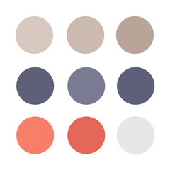 a retro-style color palette for use in illustrations. Vector
