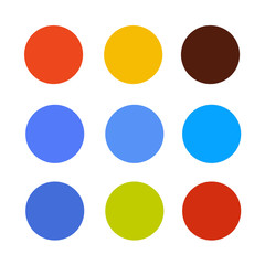 The color palette for the illustrations. vector