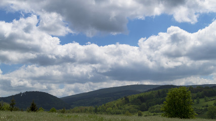 Polska, Sudety Środkowe, G&oacute;ry Sowie, wiosna