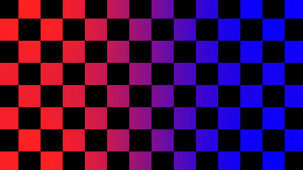 Red & blue checker board abstract,New chess board abstract