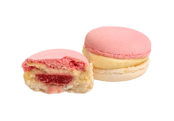 Exclusive  macaroon with flavor isolated on the white