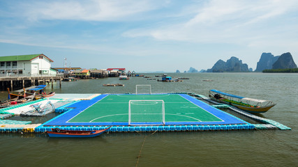 floating soccer field at Panyee island, Phang Nga