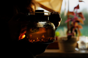 Obraz na płótnie Canvas glass of tea