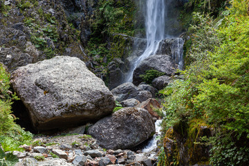 El Cóndor Waterfall at Queulat National Park - Carretera Austral Route - Chile