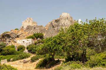 View at the ruin of the castle Asklipio