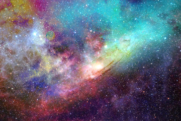 Fototapeta na wymiar Galaxies and stars in space. Starry sky