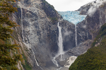 The glacier of Ventisquero Colgante, near the village of Puyuhuapi, Chile