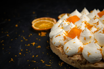 premium desserts on a dark background