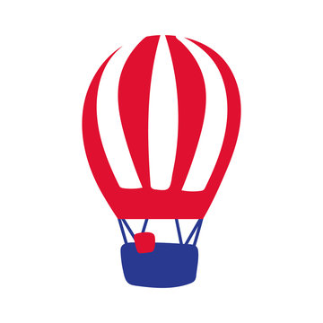 balloon air hot travel hand draw style icon
