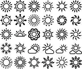 Media Icon Sun Line Style for any purposes website mobile app presentation