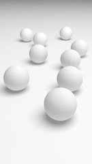 White abstract background. Lowpoly backdrop. Crumpled paper. 3D illustration