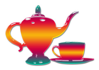 Teekanne, Tasse, Abbildung