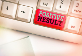 Handwriting text Positive Result. Conceptual photo shows that an individual has the disease,...