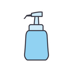 Soap dispenser flat style icon vector design